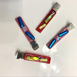 Vintage Glass Barrette Hair Clip